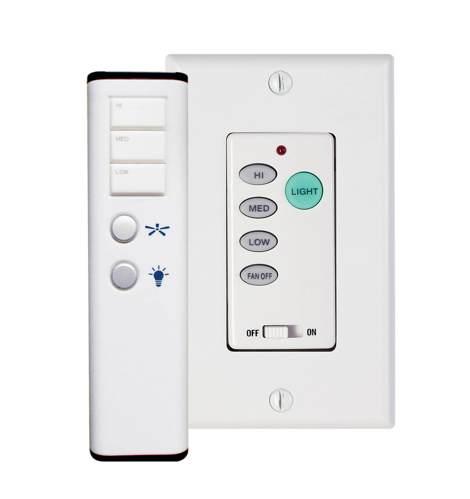 Wall/Remote Combination Controlfor AC Fans  LED Lights