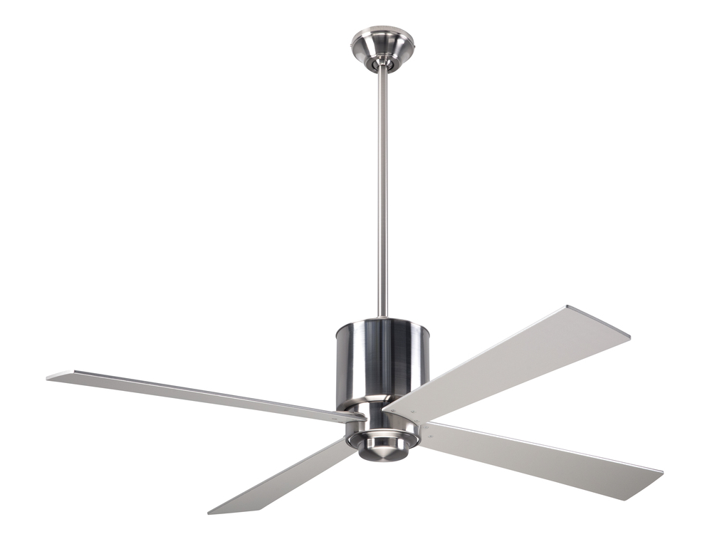 Lapa Fan; Bright Nickel Finish; 50" Black Blades; No Light; Wall Control with Remote Handset (2-