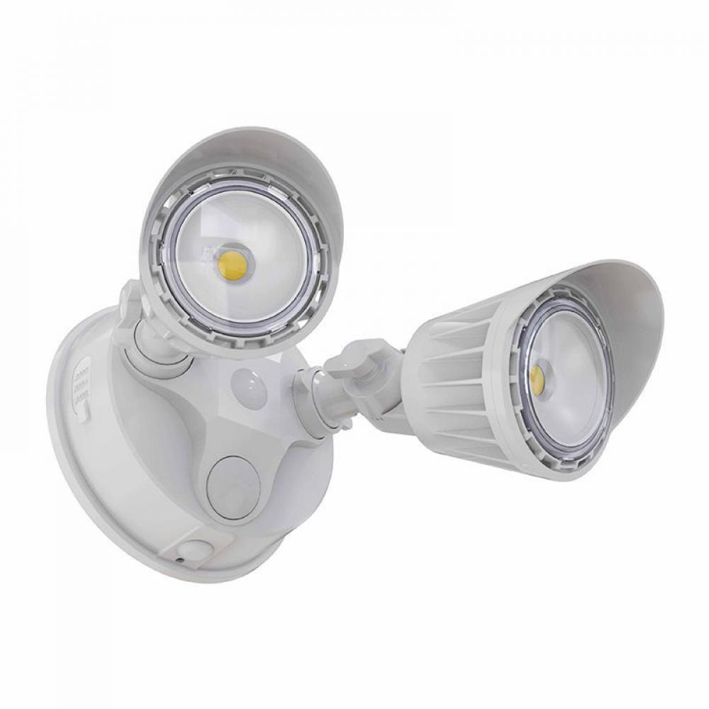 20W 3CCT 30/40/50K WHITE 2-HEADS DIMMABLE SECURITY/WALL LIGHT - NO SENSOR