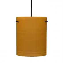 Besa Lighting 1JC-4006OK-LED-BK - Besa Tamburo 8 Pendant, Oak, Black Finish, 1x11W LED