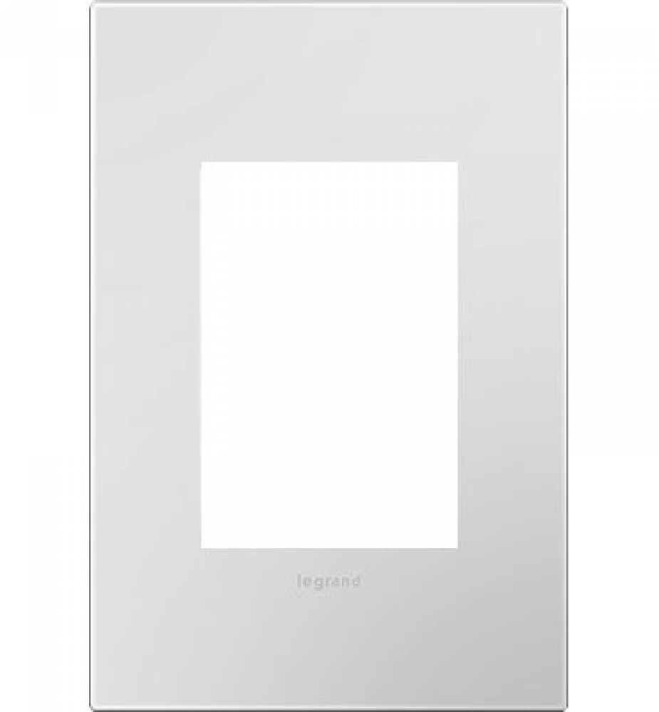 adorne? Powder White One-Gang-Plus Screwless Wall Plate with Microban?