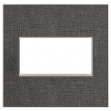 Legrand AWM2GSL4 - adorne? Slate Linen Two-Gang Screwless Wall Plate