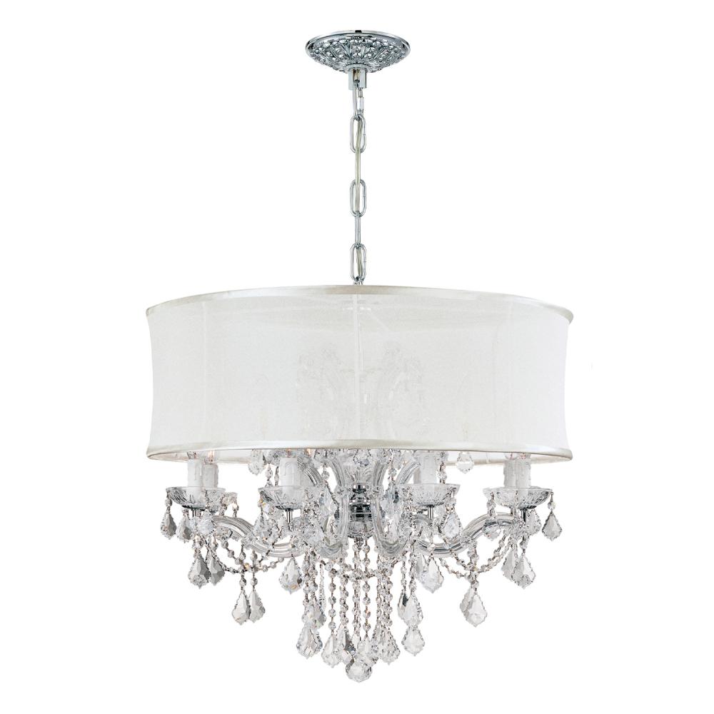 Brentwood 12 Light Spectra Crystal Drum Shade Polished Chrome Chandelier