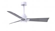 Matthews Fan Company AKLK-MWH-BW-42 - Alessandra 3-blade transitional ceiling fan in matte white finish with barnwood blades. Optimized