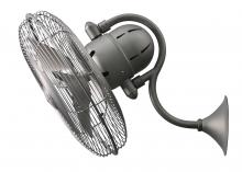 Matthews Fan Company LL-BN - Laura 90° oscillating 3-speed wall fan in brushed nickel finish.