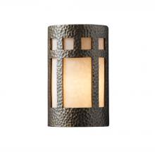 Justice Design Group CER-5350W-HMBR-LED1-1000 - Large ADA Prairie Window - Closed Top (Outdoor) - LED