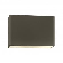 Justice Design Group CER-5658W-PWGN-LED2-2000 - Really Big ADA Rectangle (Outdoor) LED Wall Sconce - Closed Top