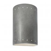 Justice Design Group CER-0995W-ANTS-LED1-1000 - Small Cylinder w/ Perfs - Open Top & Bottom (Outdoor)