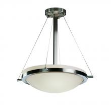 Justice Design Group FSN-9691-35-OPAL-NCKL-LED3-3000 - 18" LED Pendant Bowl w/ Ring