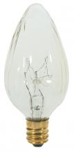 Satco Products Inc. S2760 - 15 Watt F10 Incandescent; Clear; 1500 Average rated hours; 110 Lumens; Candelabra base; 120 Volt;