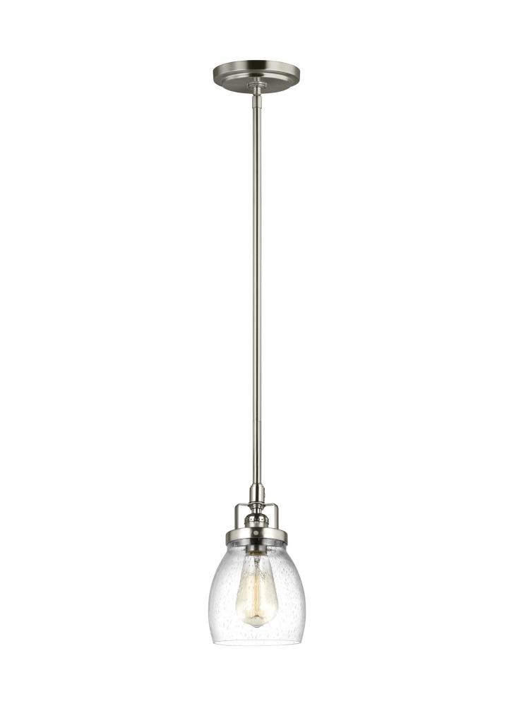Belton transitional 1-light indoor dimmable ceiling hanging single pendant  light in brushed nickel s 6114501-962 LBU Lighting
