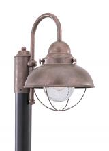 Generation Lighting 8269EN3-44 - Sebring transitional 1-light LED outdoor exterior post lantern in weathered copper finish with clear