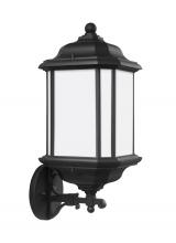Generation Lighting 84532EN3-12 - Kent traditional 1-light LED outdoor exterior large uplight wall lantern sconce in black finish with