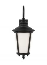Generation Lighting 88242EN3-12 - Cape May traditional 1-light LED outdoor exterior large wall lantern sconce in black finish with etc