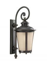 Generation Lighting 88242EN3-780 - Cape May traditional 1-light LED outdoor exterior large wall lantern sconce in burled iron grey fini
