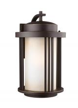 Generation Lighting 8847901EN3-71 - Crowell contemporary 1-light LED outdoor exterior large wall lantern sconce in antique bronze finish