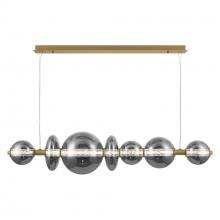 Eurofase 46772-048 - Atomo 1 Light Chandelier in Gold with Smoked Glass