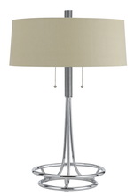 CAL Lighting BO-2744TB - 60W X 2 Leccemetal  Table Lamp With Burlap Shade