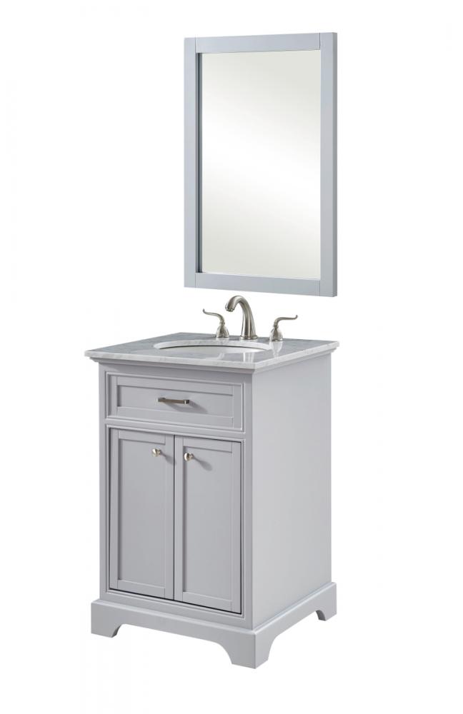 24 In. Single Bathroom Vanity Set in Light Grey