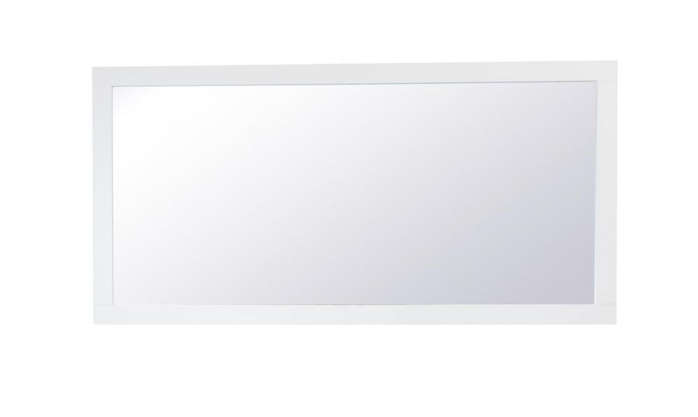 Aqua Rectangle Vanity Mirror 72 Inch in White