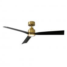 WAC Smart Fan Collection F-003L-SB/MB - Clean Soft Brass/Matte Black WITH LUMINAIRE