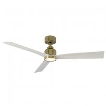 WAC Smart Fan Collection F-003L-SB/MW - Clean Soft Brass/Matte White WITH LUMINAIRE