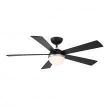 WAC Smart Fan Collection F-053L-BN/MB - Eclipse Brushed Nickel/Matte Black WITH LUMINAIRE