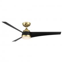 WAC Smart Fan Collection F-070L-SB/MB - Sonoma Soft Brass/Matte Black WITH LUMINAIRE